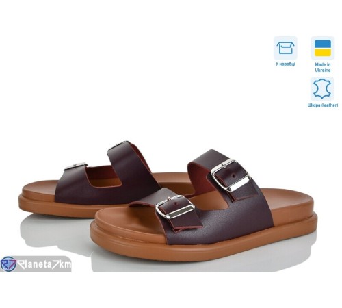 Шлепки жіночі на літо (6 пар р.36-40) бордовий  "Linda"