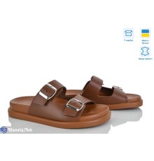 Шлепки жіночі на літо (6 пар р.36-40) коричневий  "Linda"