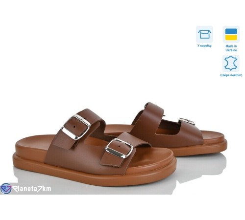 Шлепки жіночі на літо (6 пар р.36-40) коричневий  "Linda"