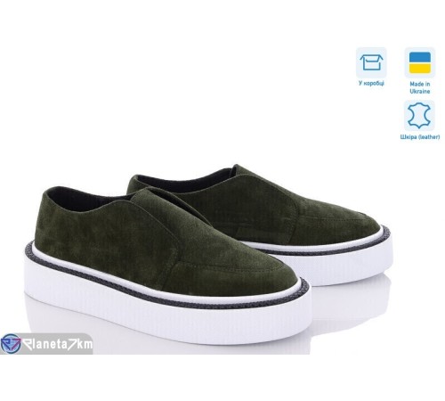 Туфлі жіночі на весну/осінь (6 пар р.36-40) хакі  "GARRA"