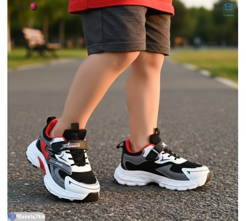 Дитячі кросівки на весну/осінь (6 пар р.33-38) чорний  "Aba"