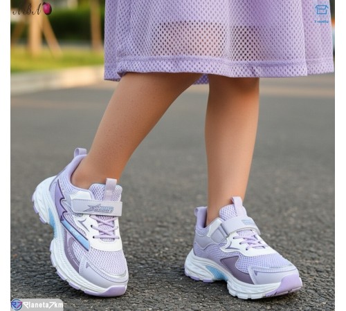 Дитячі кросівки на весну/осінь (6 пар р.32-37) фіолетовий  "Aba"