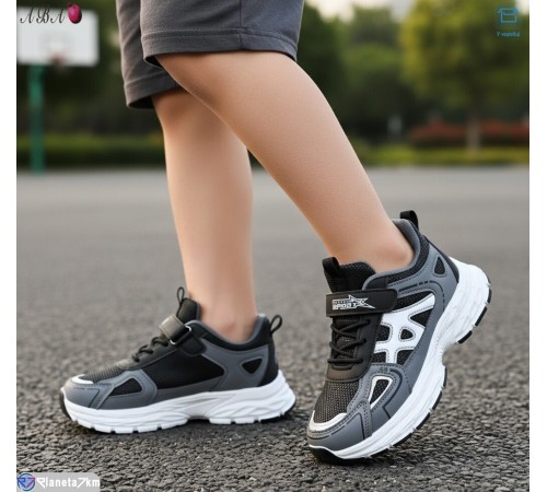 Дитячі кросівки на весну/осінь (6 пар р.32-37) сірий  "Aba"