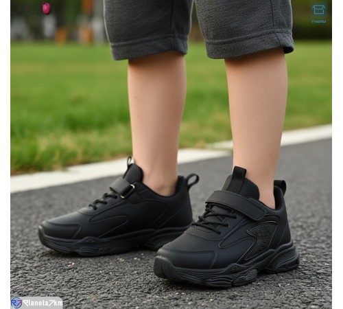 Дитячі кросівки на весну/осінь (8 пар р.32-37) чорний  "Aba"