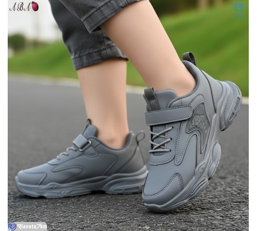 Дитячі кросівки на весну/осінь (8 пар р.32-37) сірий  "Aba"