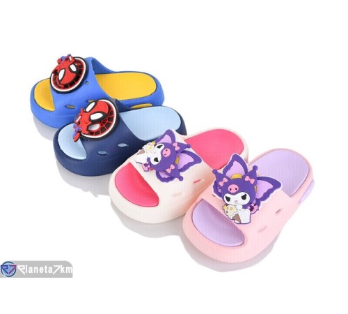 Шлепки дитячі на літо (12 пар р.24-29) мікс  "Melinda"