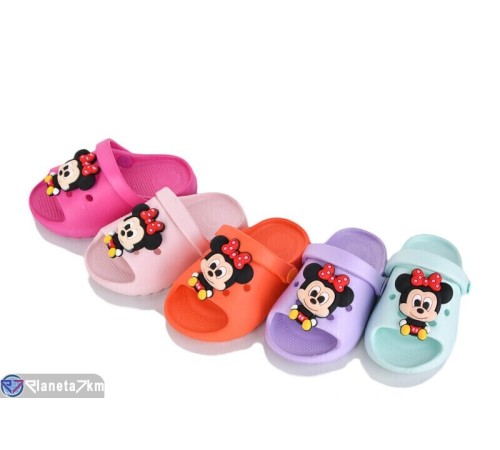 Шлепки дитячі на літо (12 пар р.18-23) мікс  "Melinda"