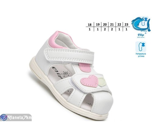 Дитячі босоніжки на літо (8 пар р.18-23) білий  "TOMMY"