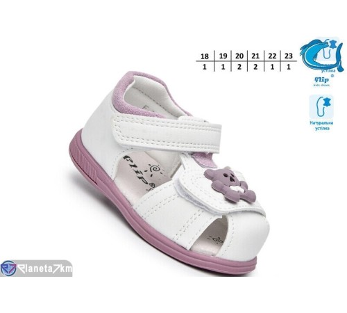 Дитячі босоніжки на літо (8 пар р.18-23) білий  "TOMMY"