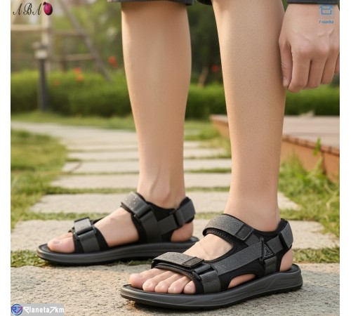 Сандалі чоловічі на літо (8 пар р.41-45) сірий  "Aba"