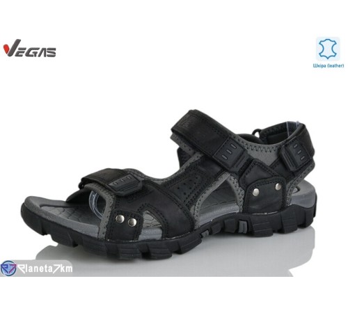 Сандалі чоловічі на літо (8 пар р.41-46) чорний  "Supo-Vegas"