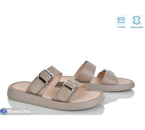 Шлепки жіночі на літо (6 пар р.36-40) коричневий  "Linda"