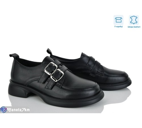 Туфлі жіночі на весну/осінь (6 пар р.36-40) чорний  "Linda"