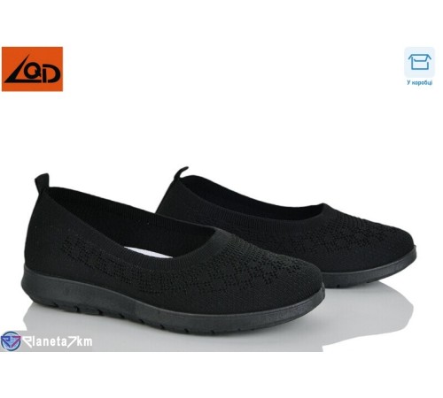 Балетки жіночі на літо (38 пар р.37-42) чорний  "Dolli"