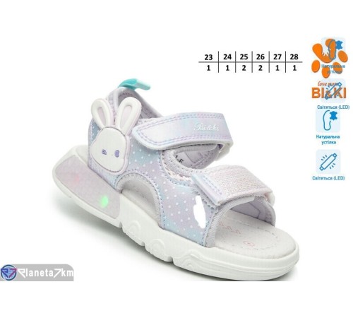 Дитячі босоніжки на літо (8 пар р.23-28) фіолетовий  "TOMMY"