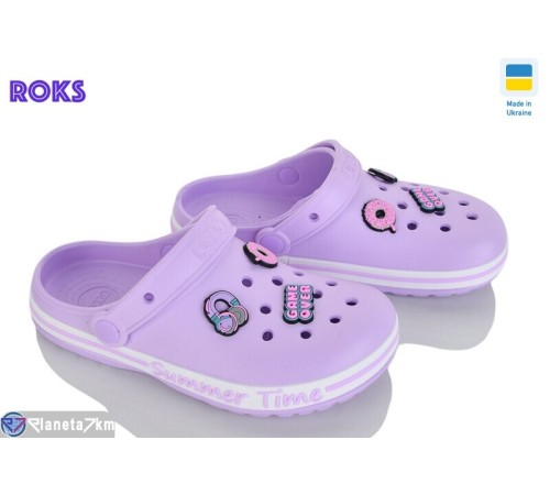 Кроки дитячі на літо (8 пар р.33-36) фіолетовий  "Roks"