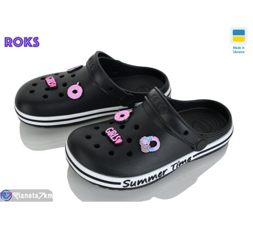 Кроки дитячі на літо (8 пар р.33-36) чорний  "Roks"