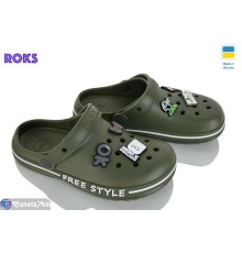 Кроки дитячі на літо (8 пар р.33-36) хакі  "Roks"
