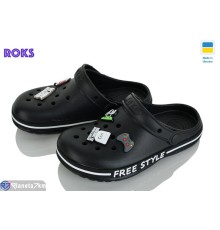 Кроки дитячі на літо (8 пар р.33-36) чорний  "Roks"