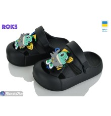 Кроки дитячі на літо (8 пар р.24-29) чорний  "Roks"