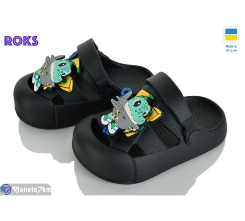 Кроки дитячі на літо (8 пар р.24-29) чорний  "Roks"