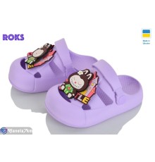 Кроки дитячі на літо (8 пар р.24-29) фіолетовий  "Roks"