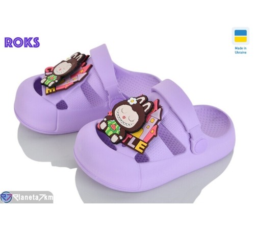 Кроки дитячі на літо (8 пар р.24-29) фіолетовий  "Roks"
