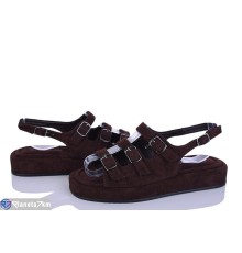 Босоніжки жіночі на літо (8 пар р.36-41) коричневий  "LOREDANA"