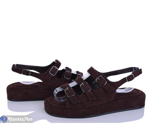 Босоніжки жіночі на літо (8 пар р.36-41) коричневий  "LOREDANA"