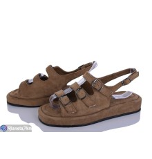 Босоніжки жіночі на літо (8 пар р.36-41) коричневий  "LOREDANA"