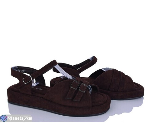 Босоніжки жіночі на літо (8 пар р.36-41) коричневий  "LOREDANA"