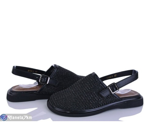 Босоніжки жіночі на літо (8 пар р.36-41) чорний  "LOREDANA"