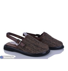 Босоніжки жіночі на літо (8 пар р.36-41) коричневий  "LOREDANA"