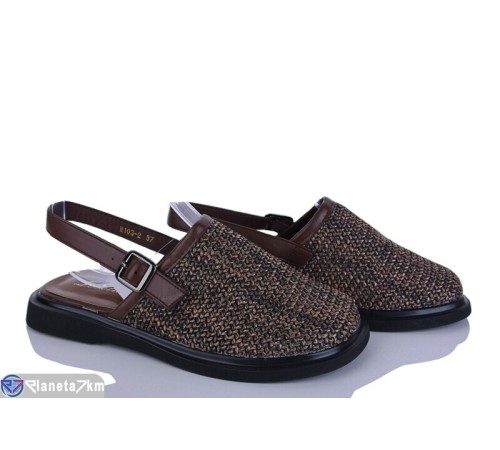 Босоніжки жіночі на літо (8 пар р.36-41) коричневий  "LOREDANA"