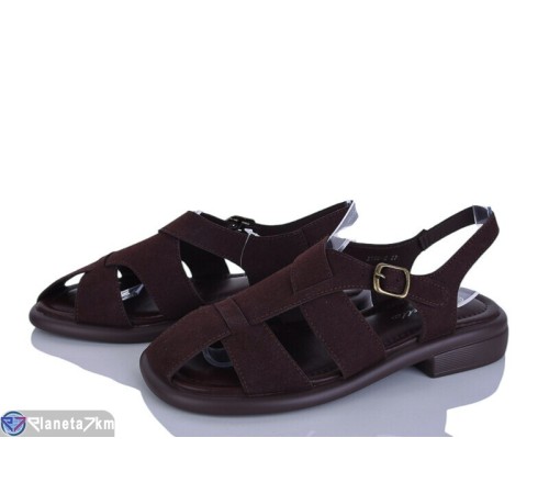 Босоніжки жіночі на літо (8 пар р.36-41) коричневий  "LOREDANA"