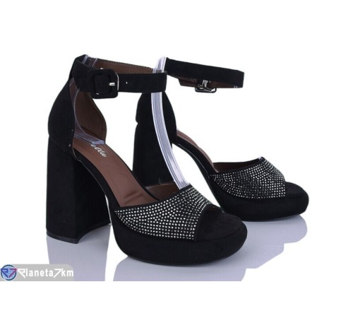 Босоніжки жіночі на літо (6 пар р.36-40) чорний  "LOREDANA"