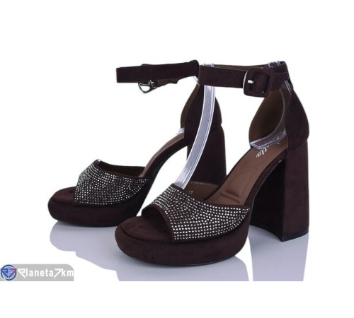 Босоніжки жіночі на літо (6 пар р.36-40) коричневий  "LOREDANA"