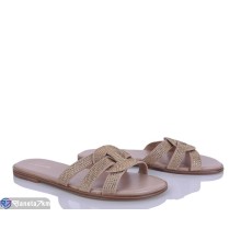 Шлепки жіночі на літо (8 пар р.36-41) бежевий  "LOREDANA"