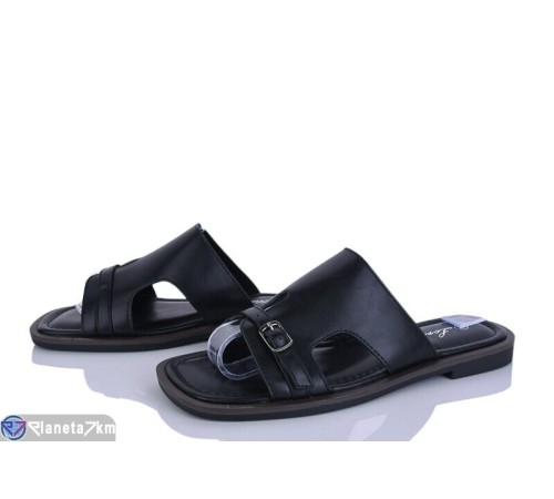 Шлепки жіночі на літо (8 пар р.36-41) чорний  "LOREDANA"