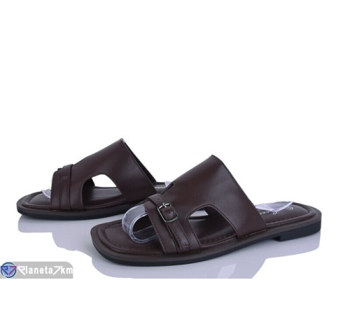 Шлепки жіночі на літо (8 пар р.36-41) коричневий  "LOREDANA"