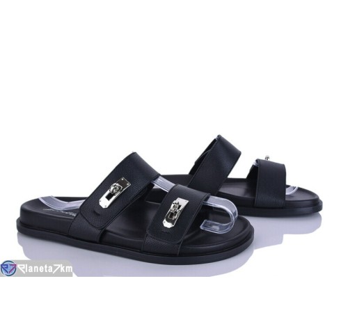 Шлепки жіночі на літо (8 пар р.36-41) чорний  "LOREDANA"