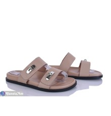 Шлепки жіночі на літо (8 пар р.36-41) бежевий  "LOREDANA"