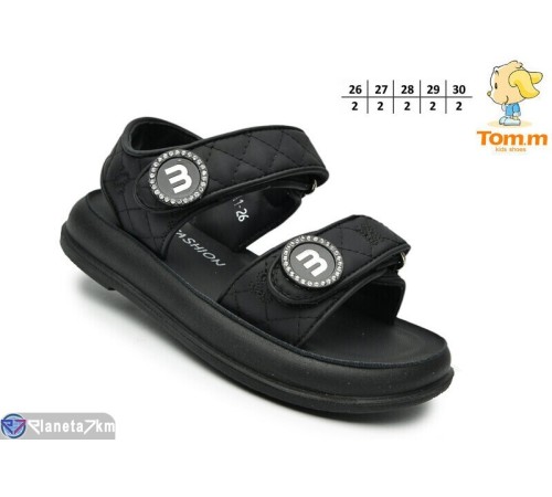 Дитячі босоніжки на літо (10 пар р.26-30) чорний  "TOMMY"
