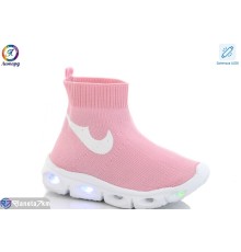 Дитячі кросівки на весну/осінь (5 пар р.26-30) рожевий  "Леопард"