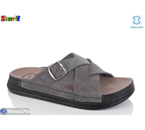 Шлепки чоловічі на літо (6 пар р.40-45) сірий  "Sharif"