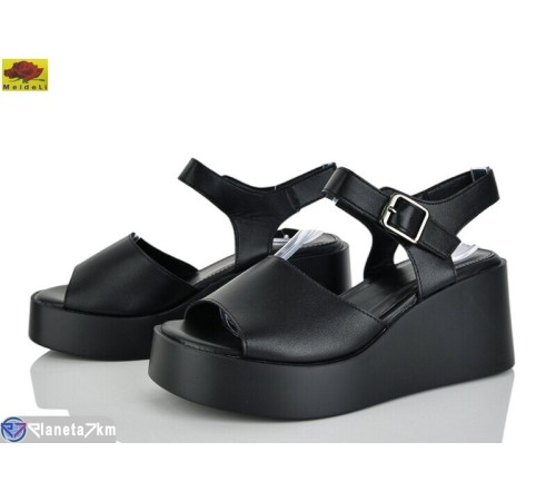 Босоніжки жіночі на літо (8 пар р.36-40) чорний  "Mei De Li"