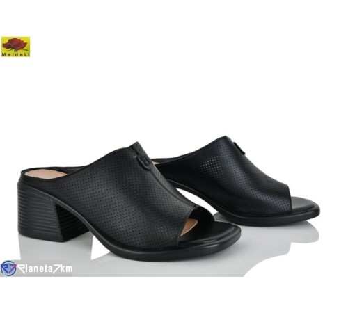 Шлепки жіночі на літо (8 пар р.36-40) чорний  "Mei De Li"