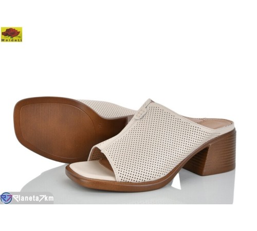 Шлепки жіночі на літо (8 пар р.36-40) бежевий  "Mei De Li"