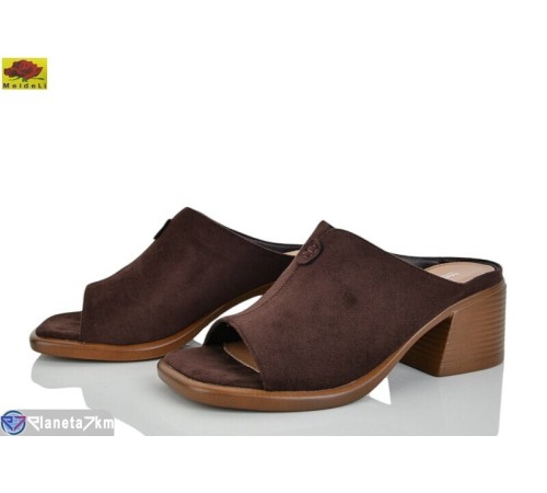 Шлепки жіночі на літо (8 пар р.36-40) коричневий  "Mei De Li"