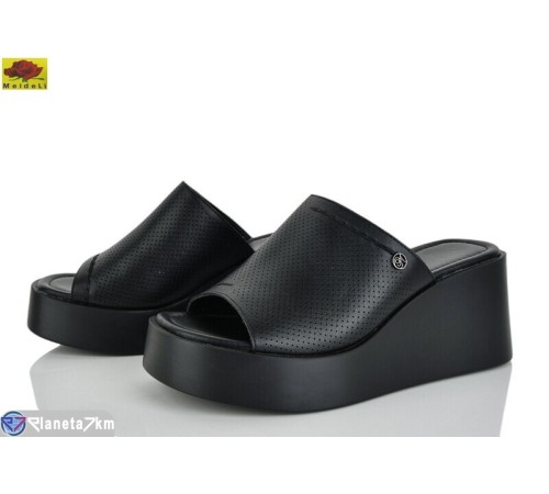 Шлепки жіночі на літо (8 пар р.36-40) чорний  "Mei De Li"